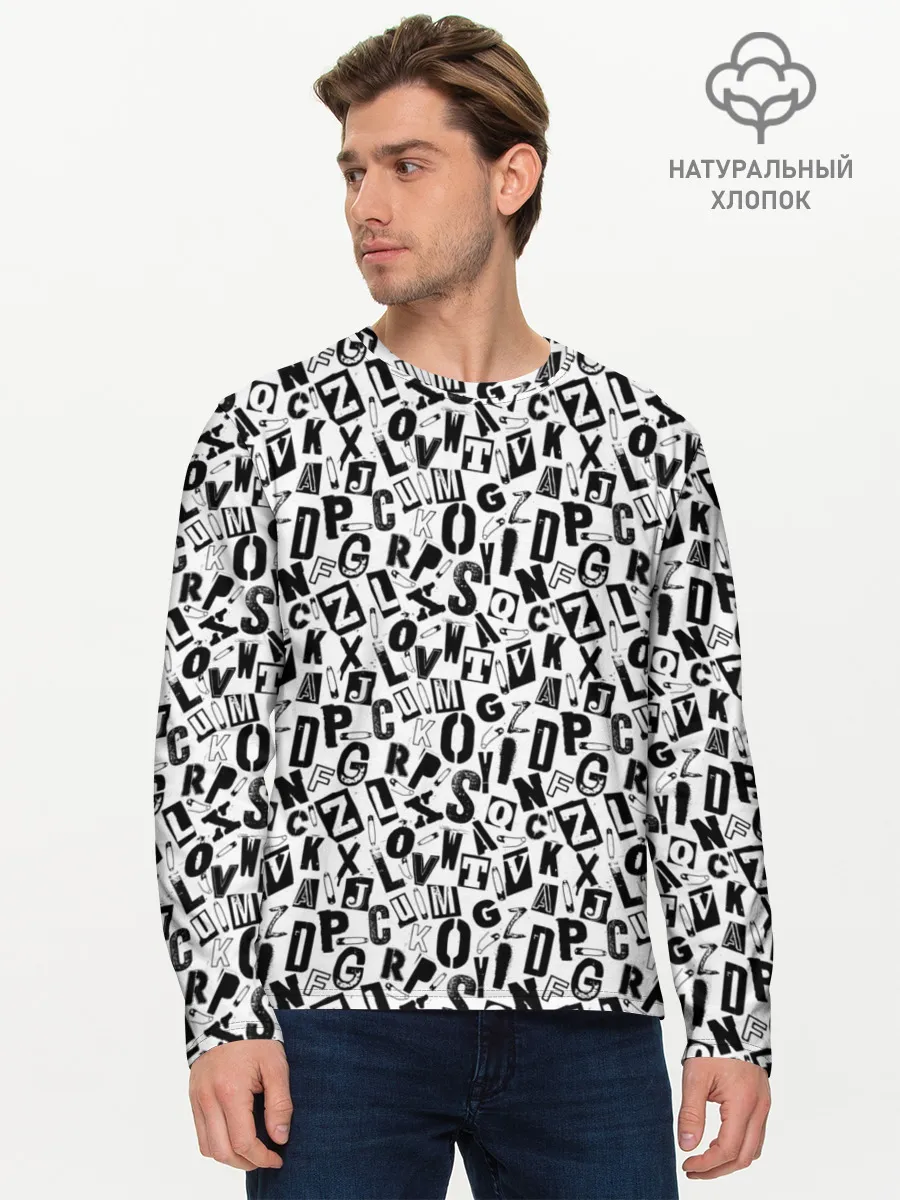Мужской лонгслив базовый / Панк