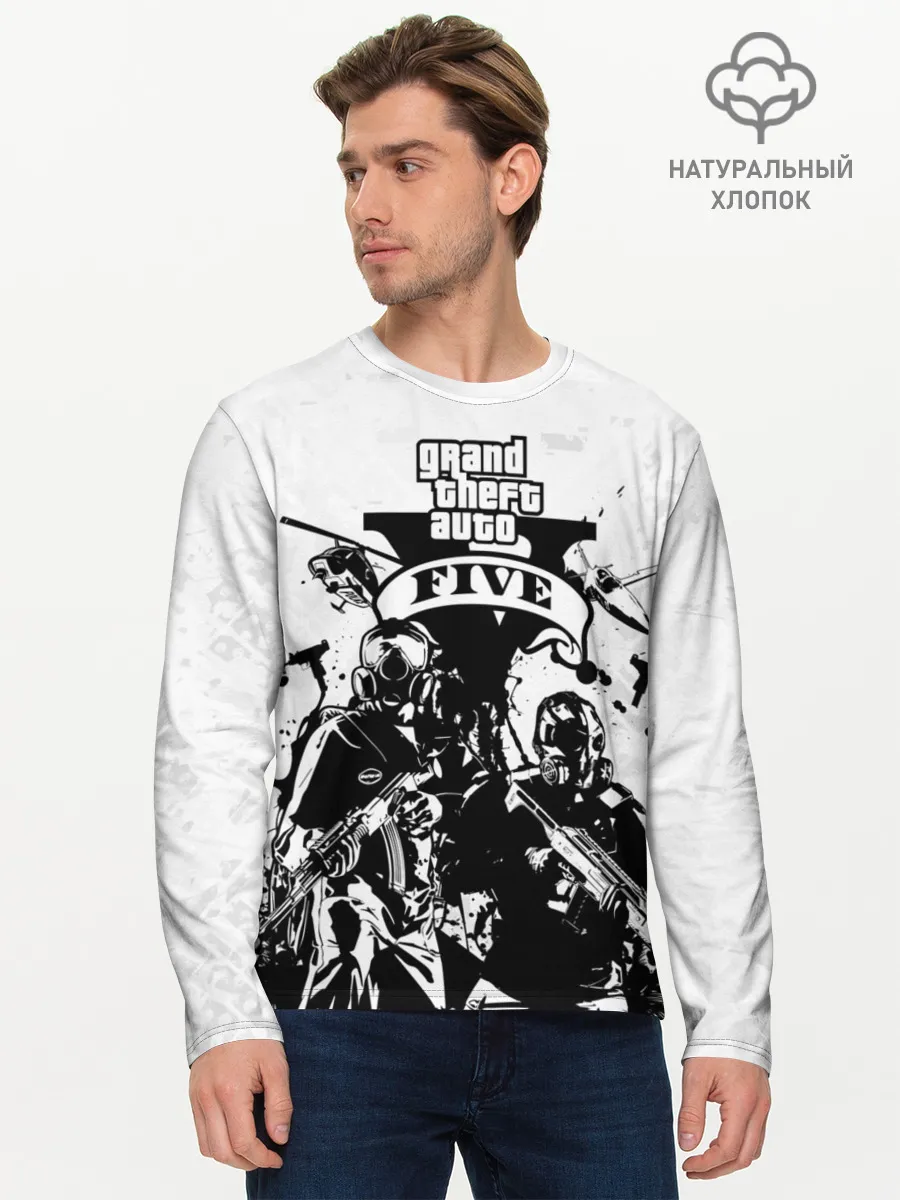 Мужской лонгслив базовый / GTA 5 / ГТА 5