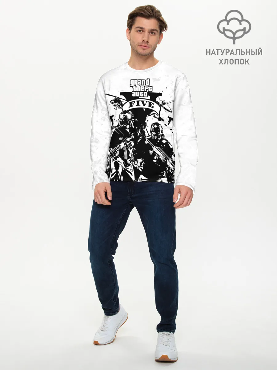 Мужской лонгслив базовый / GTA 5 / ГТА 5