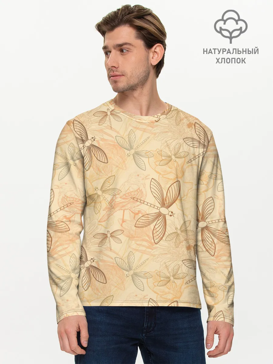 Мужской лонгслив базовый / Стрекоза