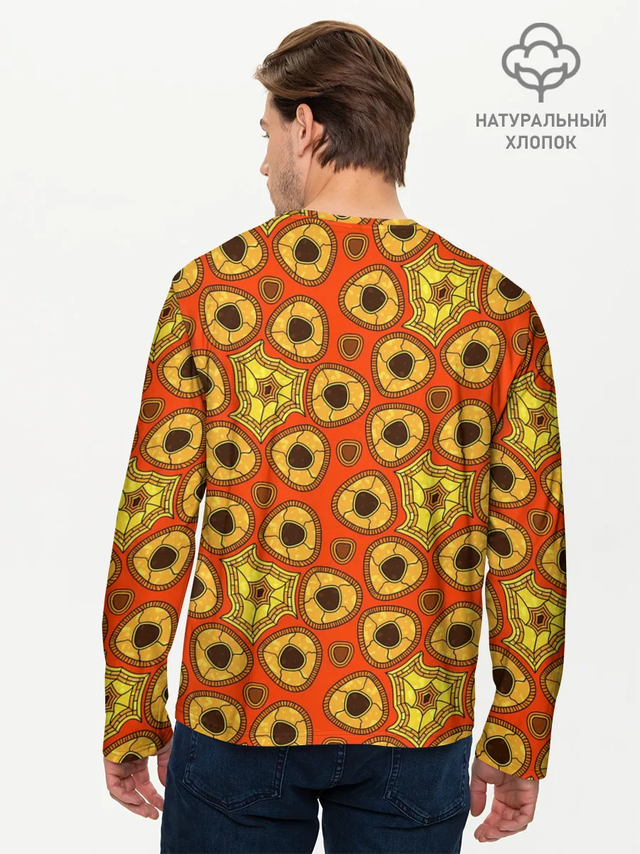 Мужской лонгслив базовый / Древний африканский узор