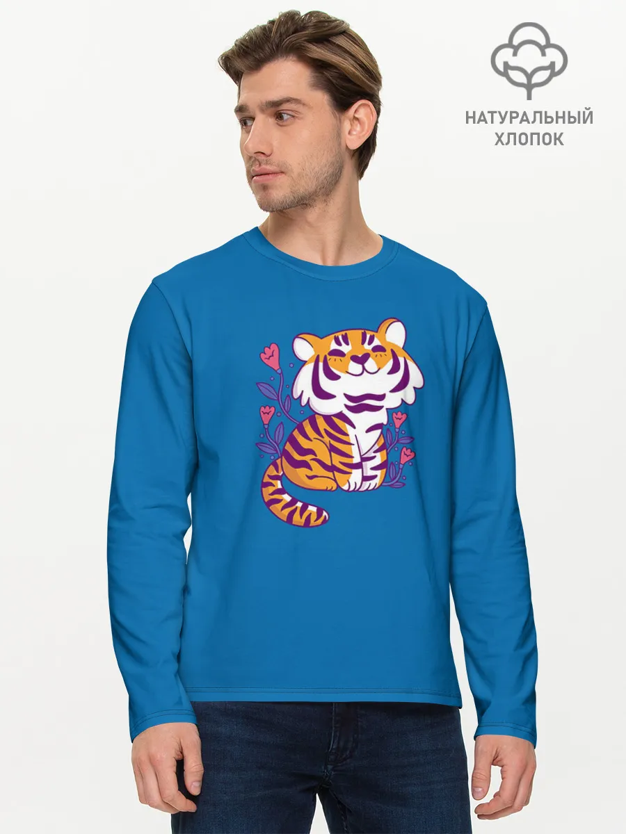 Мужской лонгслив базовый / Тигр