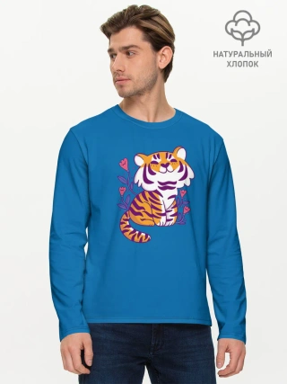 Мужской лонгслив базовый / Тигр