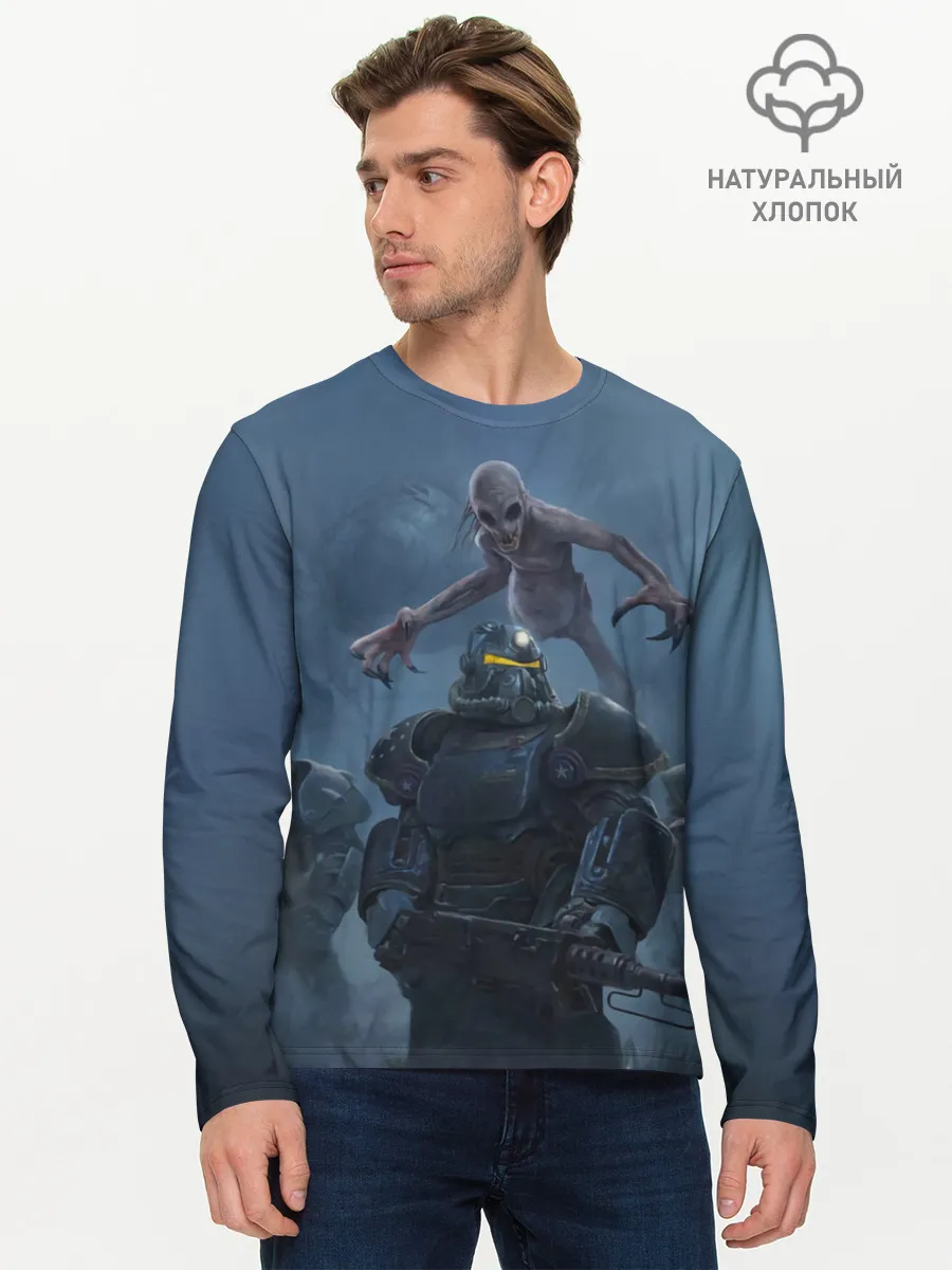 Мужской лонгслив базовый / Братство стали