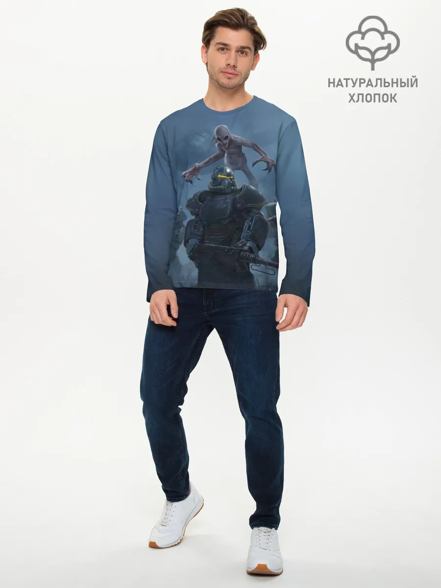 Мужской лонгслив базовый / Братство стали