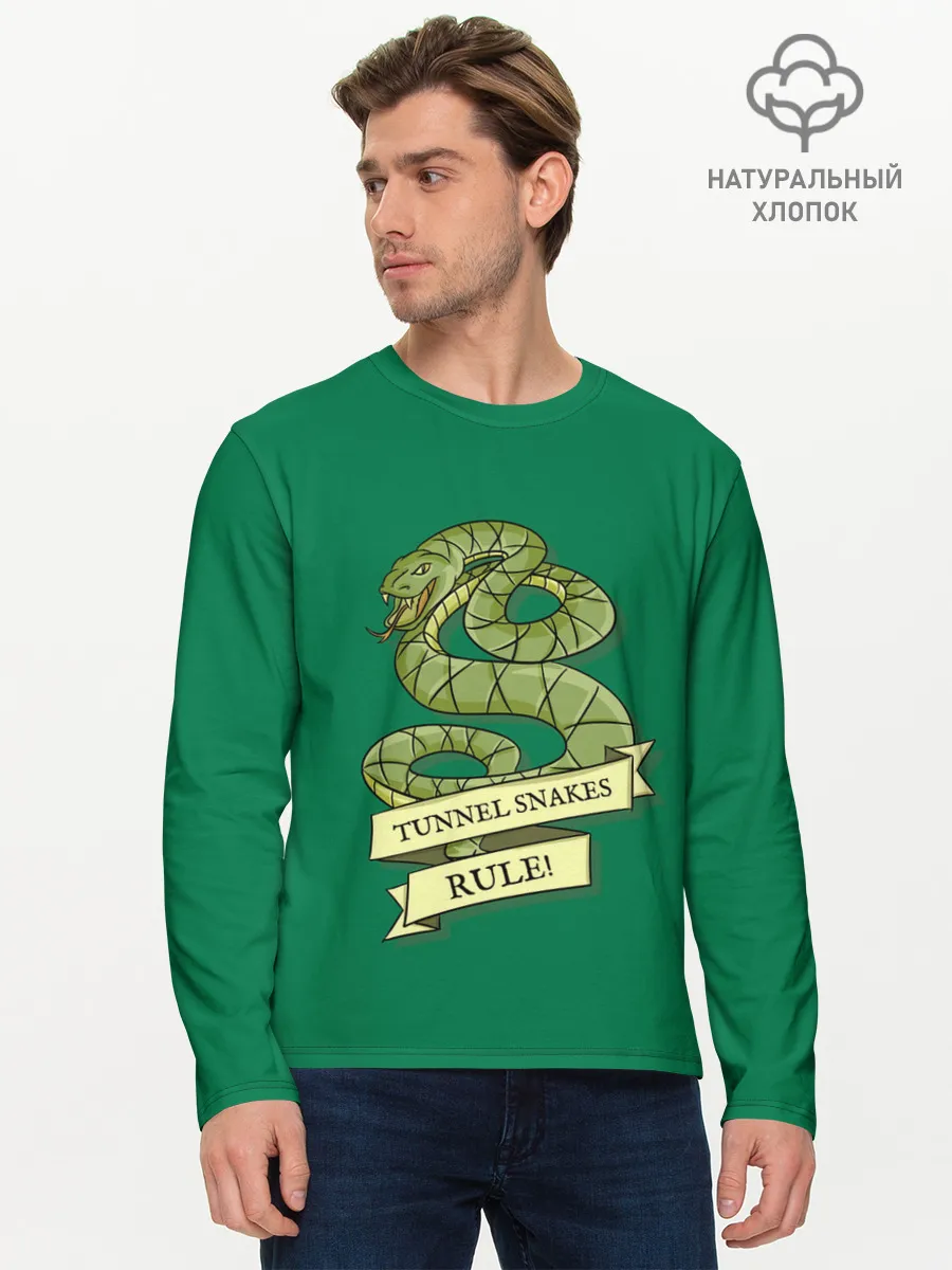 Мужской лонгслив базовый / Туннельные змеи рулят!
