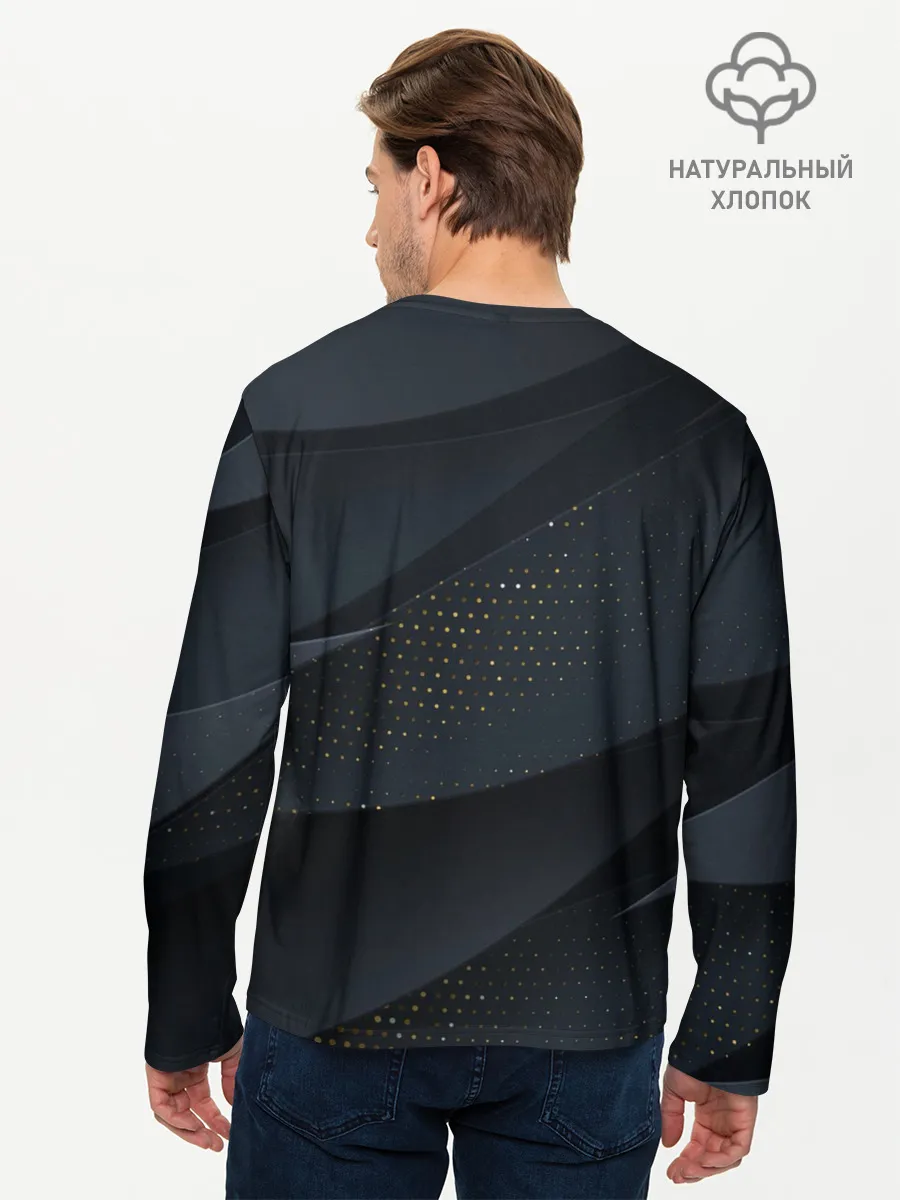 Мужской лонгслив базовый / Волны