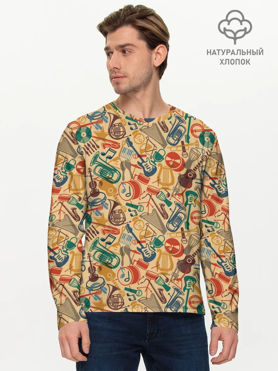 Мужской лонгслив базовый / Музыка