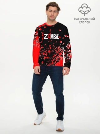 Мужской лонгслив базовый / я зомби