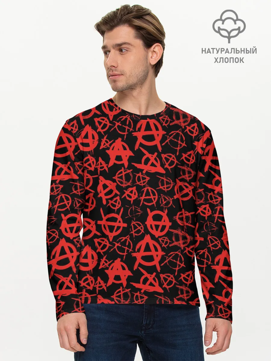Мужской лонгслив базовый / Анархия