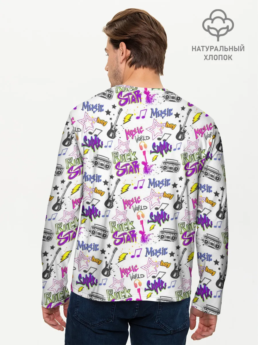 Мужской лонгслив базовый / Рок