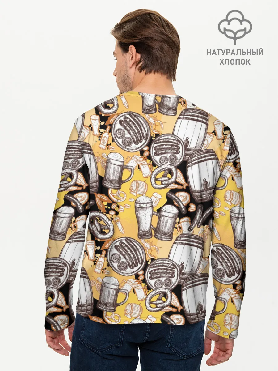 Мужской лонгслив базовый / Пиво / Beer