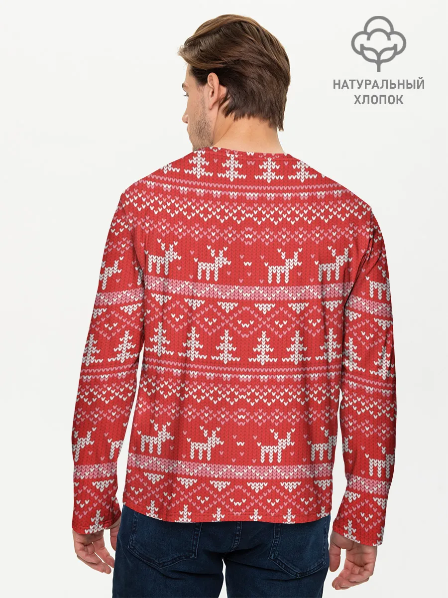 Мужской лонгслив базовый / Русские народные узоры