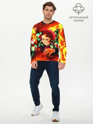 Мужской лонгслив базовый / КЛИНОК РАССЕКАЮЩИЙ ДЕМОНОВ