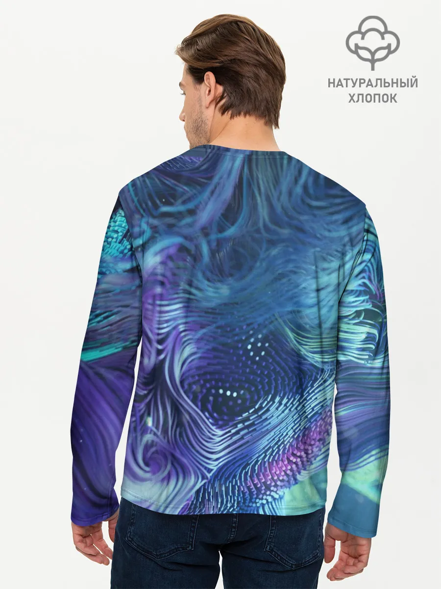 Мужской лонгслив базовый / Абстракция