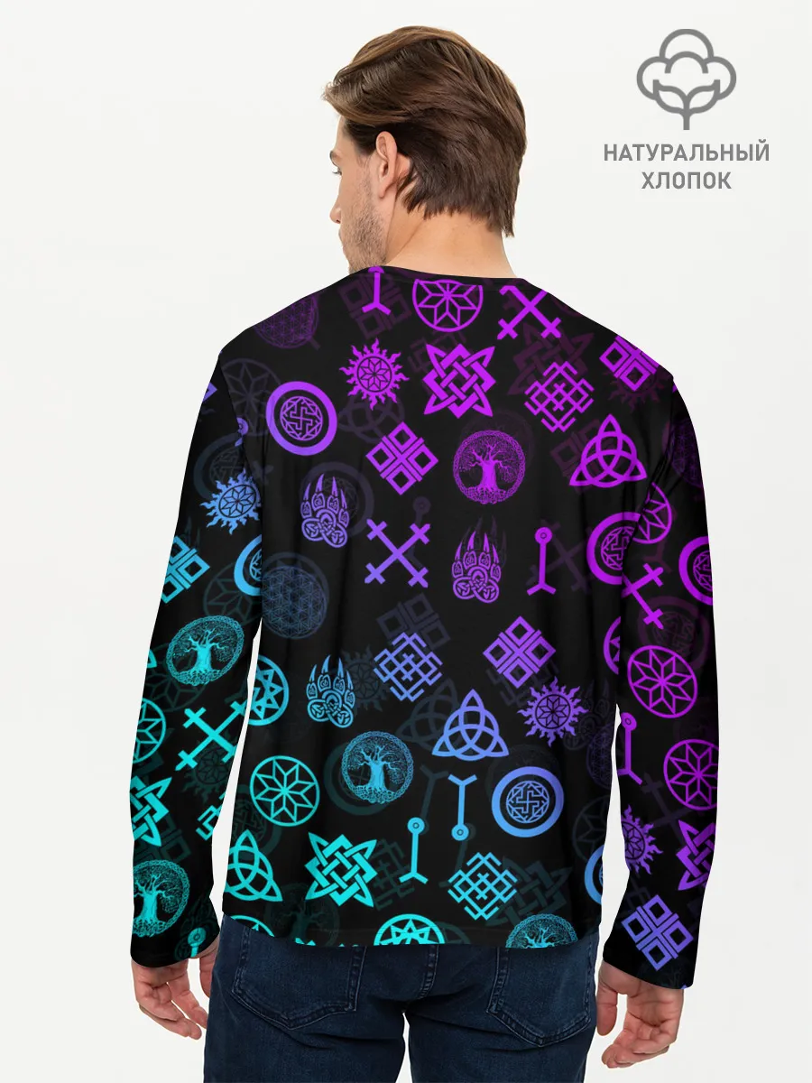 Мужской лонгслив базовый / СЛАВЯНСКИЕ РУНЫ | ПАТТЕРН
