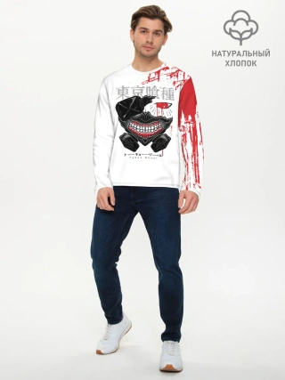 Мужской лонгслив базовый / Kaneki Ken кусок головы