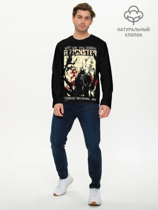Мужской лонгслив базовый / HOW CAN YOU DESTROY A MONSTER