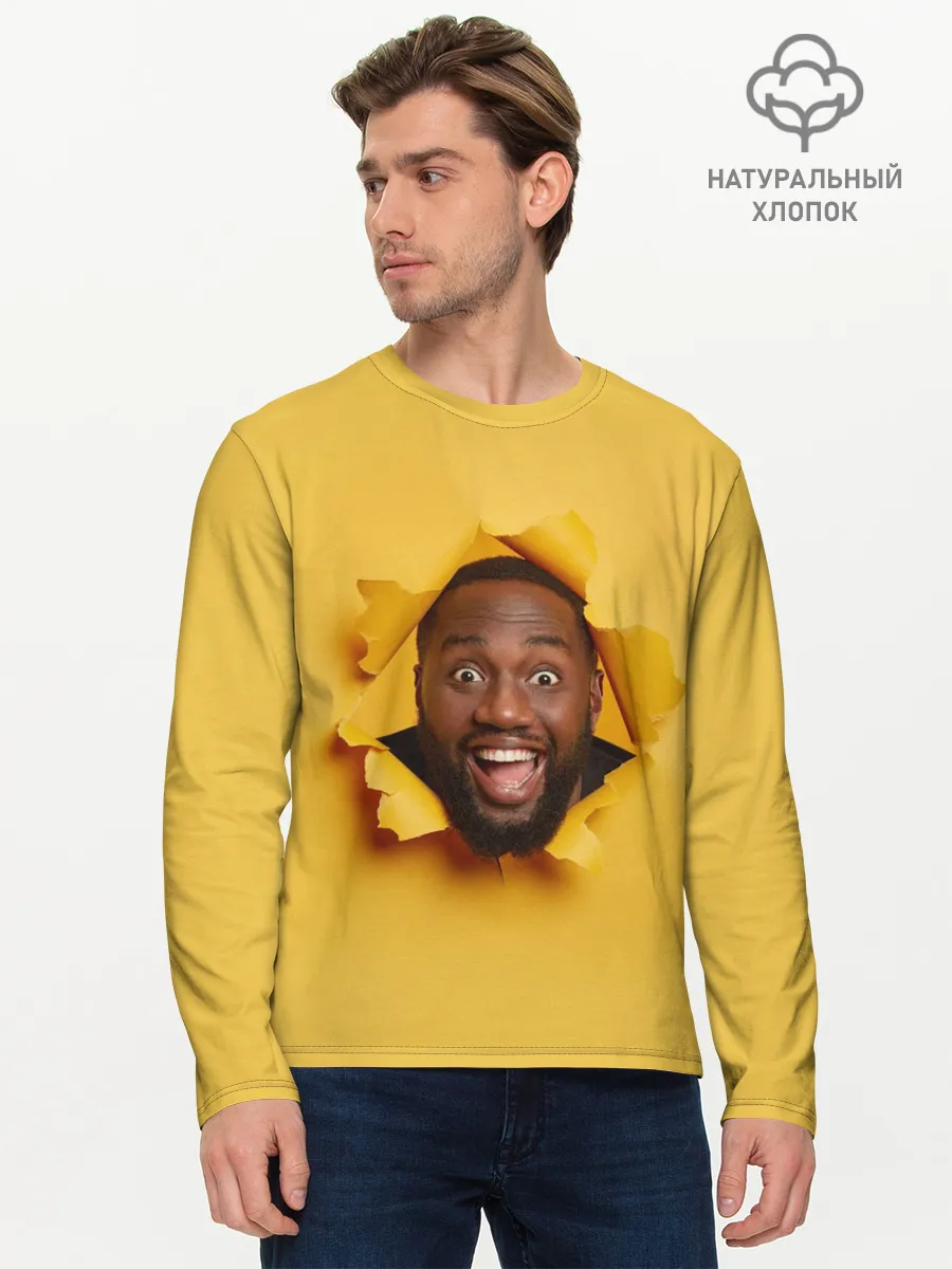 Мужской лонгслив базовый / Hi