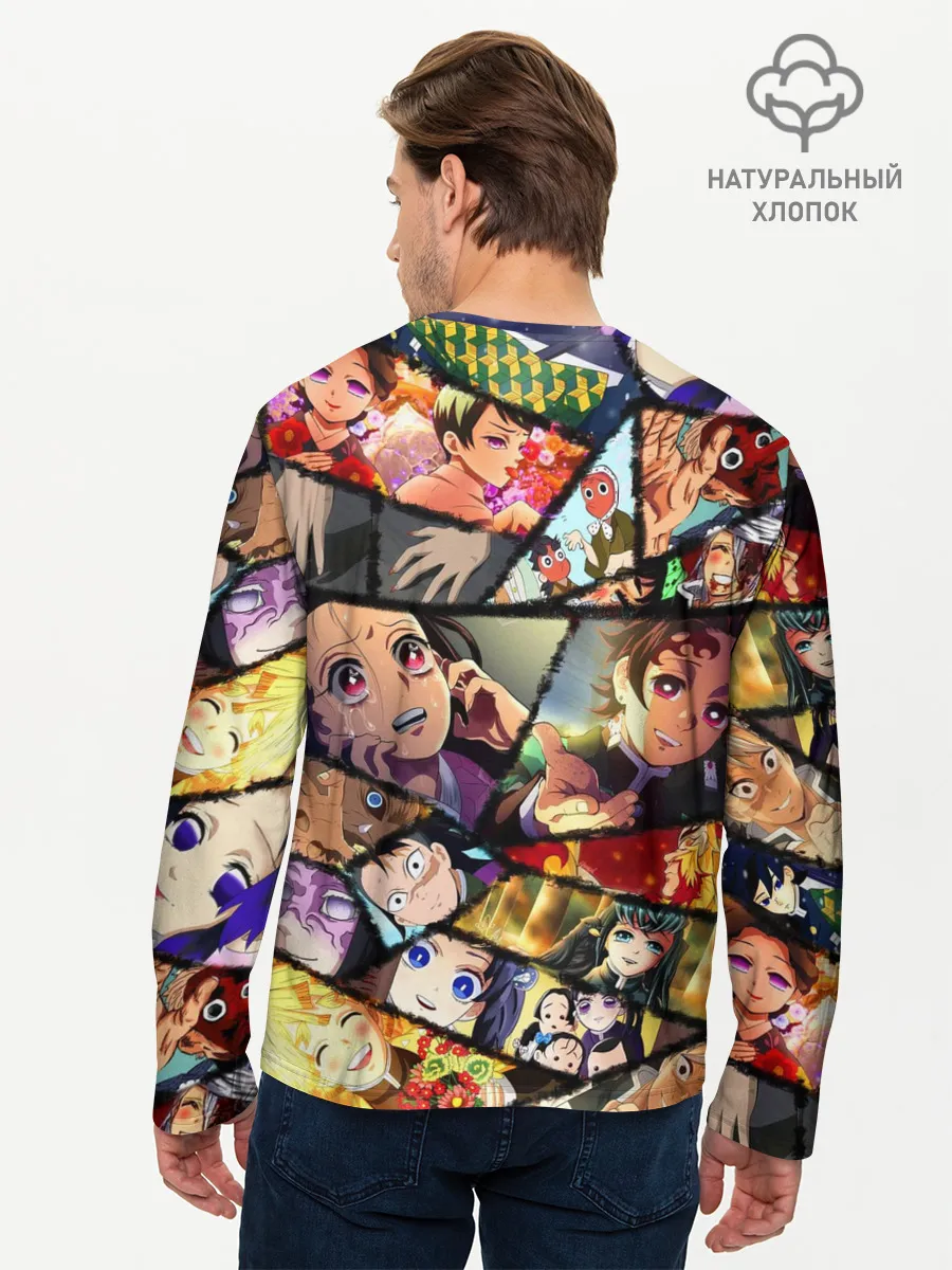 Мужской лонгслив базовый / КЛИНОК РАССЕКАЮЩИЙ ДЕМОНОВ