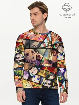 Мужской лонгслив базовый / КЛИНОК РАССЕКАЮЩИЙ ДЕМОНОВ