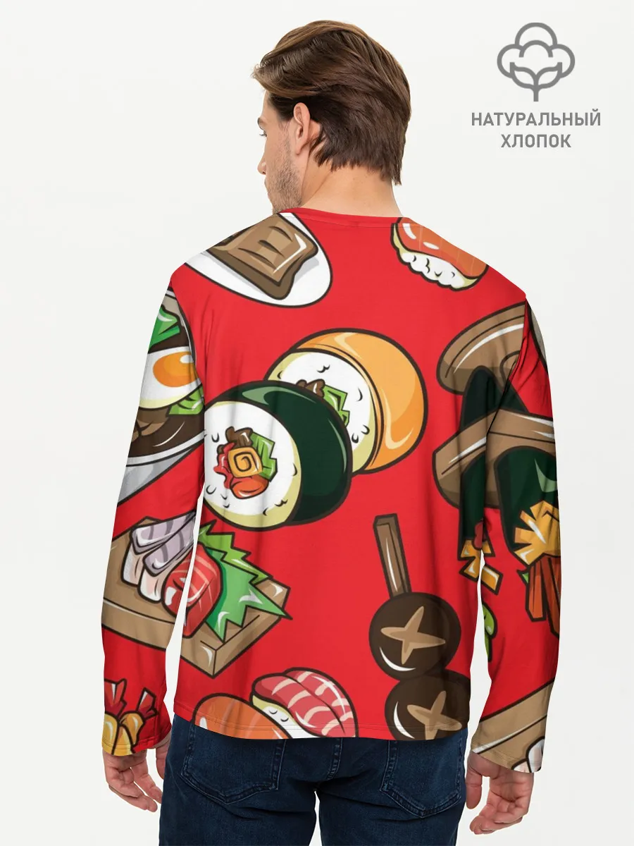 Мужской лонгслив базовый / Еда