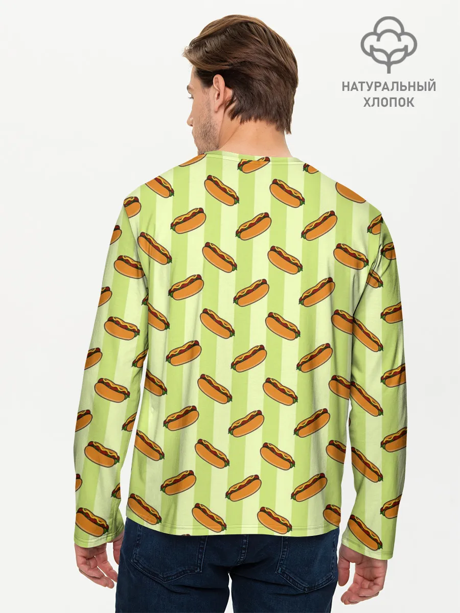 Мужской лонгслив базовый / Хотдог