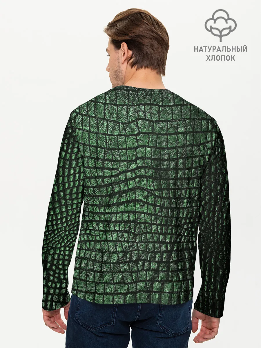 Мужской лонгслив базовый / Кожа Крокодила