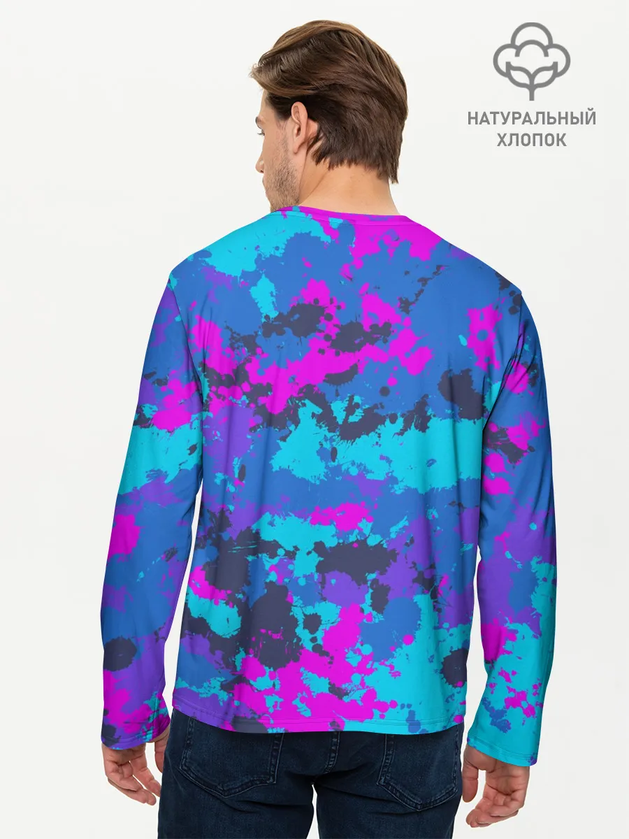 Мужской лонгслив базовый / Неоновые краски