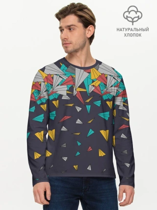Мужской лонгслив базовый / Самолётики