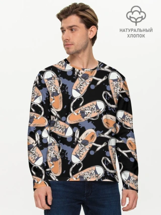 Мужской лонгслив базовый / Кеды / Sneakers