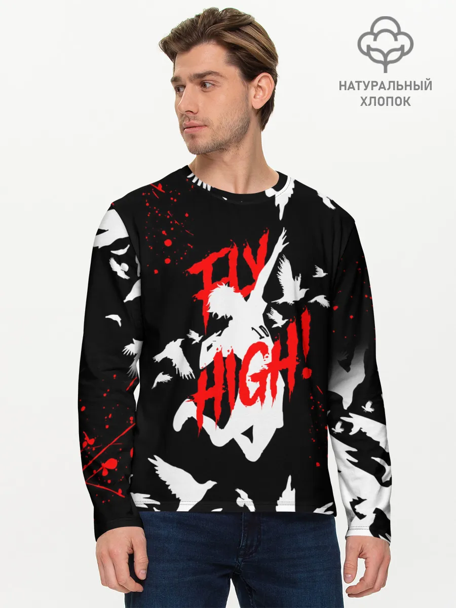 Мужской лонгслив базовый / Haikyu birds