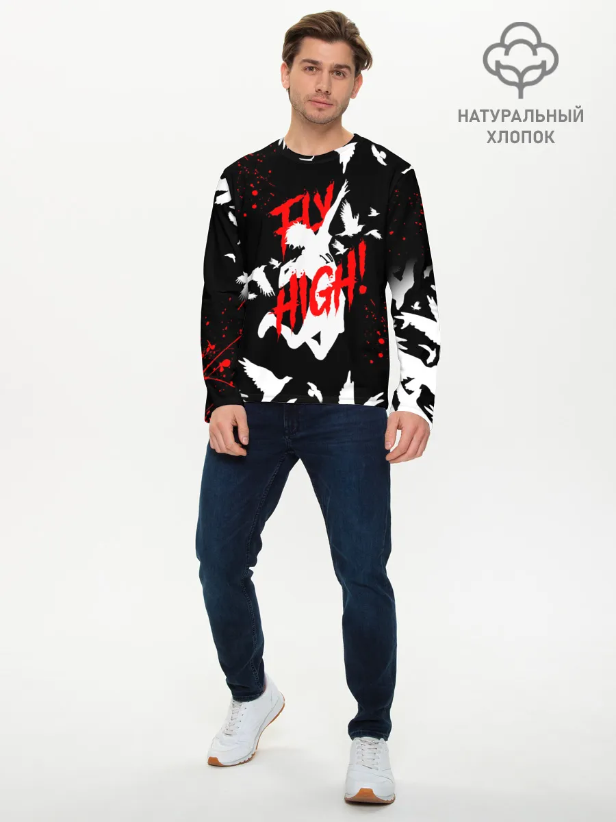 Мужской лонгслив базовый / Haikyu birds