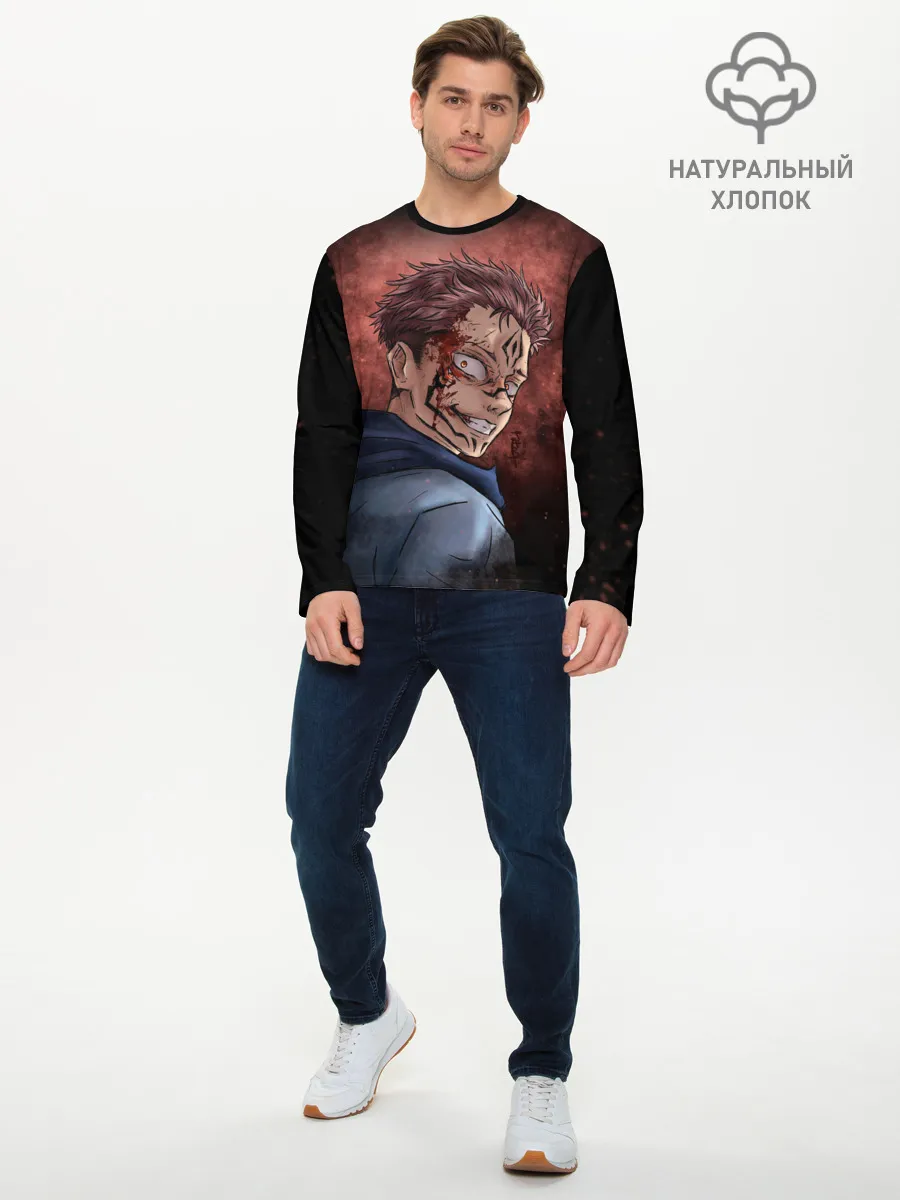 Мужской лонгслив базовый / МАГИЧЕСКАЯ БИТВА / SUKUNA