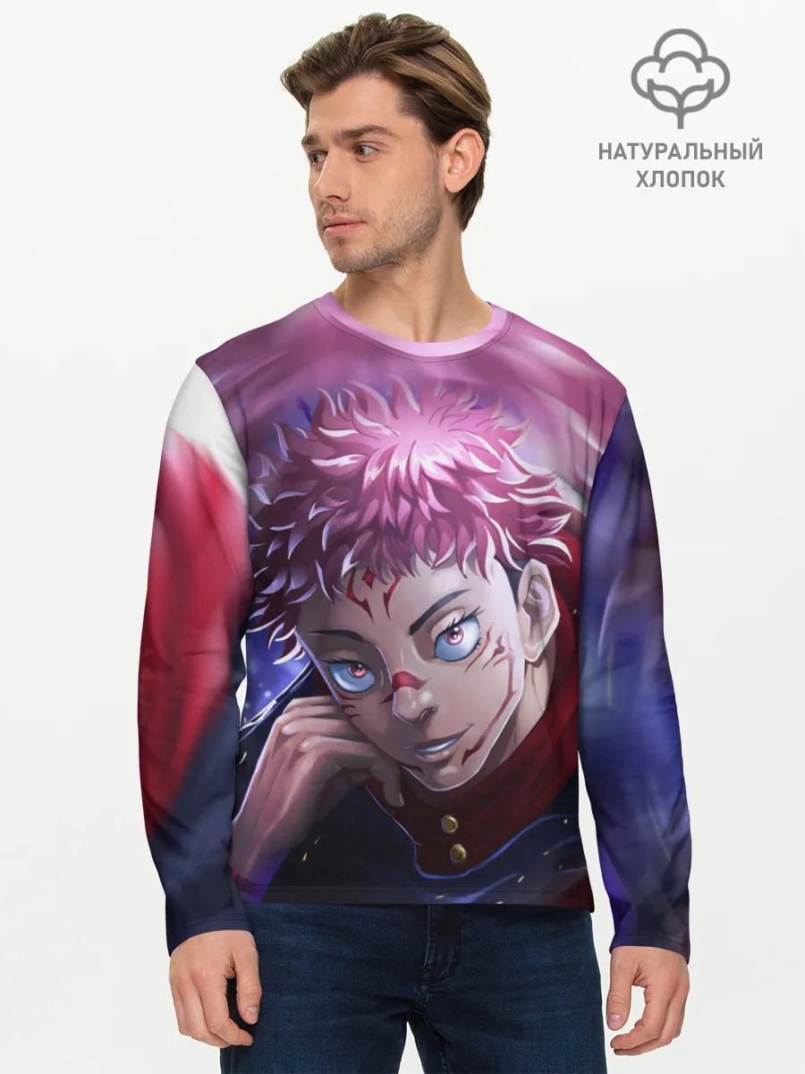 Мужской лонгслив базовый / JUJUTSU KAISEN | SUKUNA вихрь