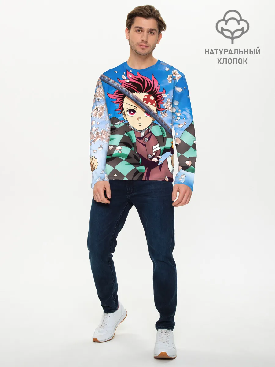 Мужской лонгслив базовый / КЛИНОК РАССЕКАЮЩИЙ ДЕМОНОВ