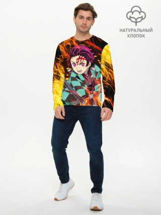 Мужской лонгслив базовый / КЛИНОК РАССЕКАЮЩИЙ ДЕМОНОВ