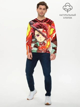 Мужской лонгслив базовый / КЛИНОК РАССЕКАЮЩИЙ ДЕМОНОВ