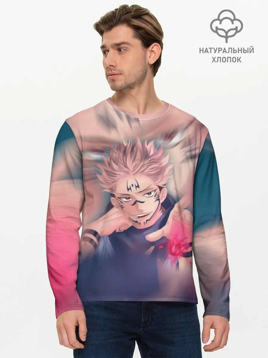 Мужской лонгслив базовый / МАГИЧЕСКАЯ БИТВА | SUKUNA