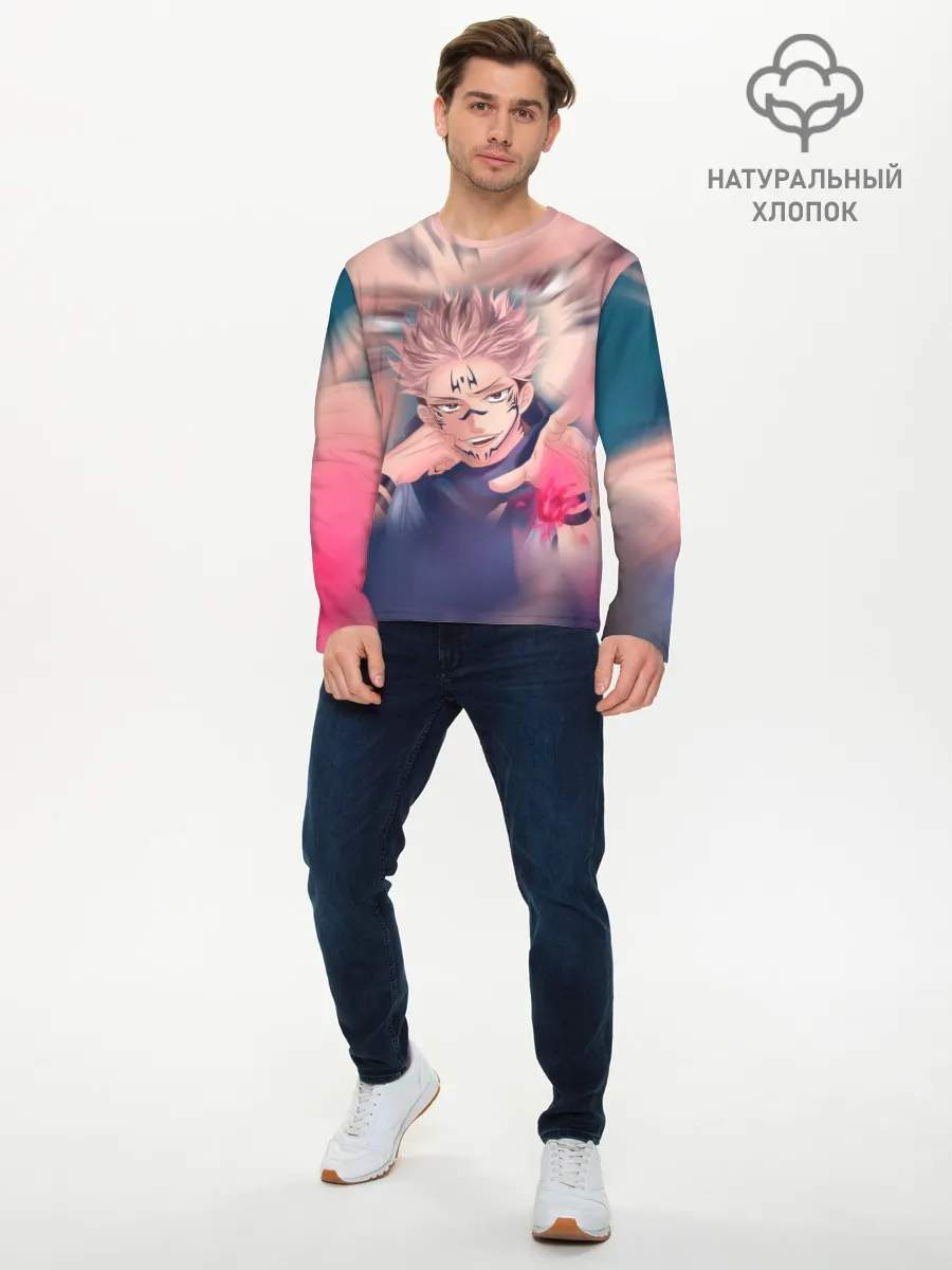 Мужской лонгслив базовый / МАГИЧЕСКАЯ БИТВА | SUKUNA