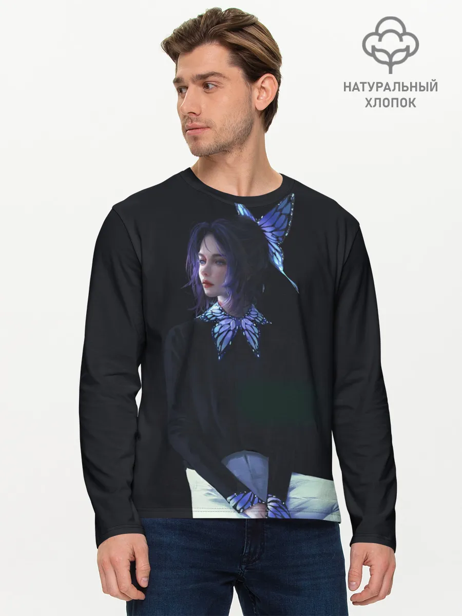 Мужской лонгслив базовый / КЛИНОК РАССЕКАЮЩИЙ ДЕМОНОВ