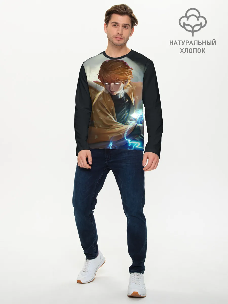 Мужской лонгслив базовый / КЛИНОК РАССЕКАЮЩИЙ ДЕМОНОВ