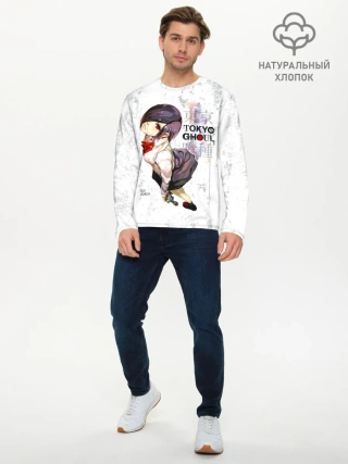 Мужской лонгслив базовый / Тоука Киришима в школьной форме