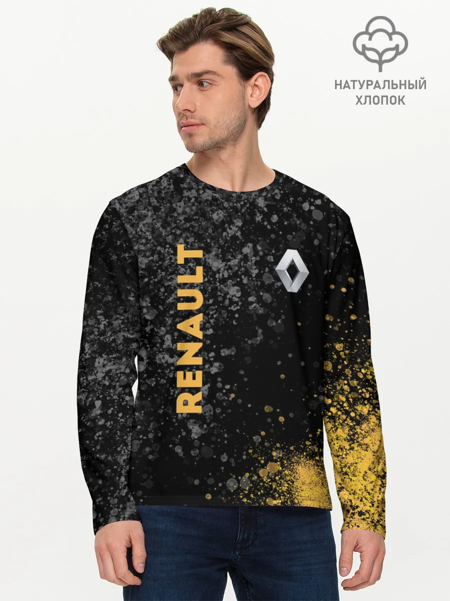 Мужской лонгслив базовый / Renault | Брызги