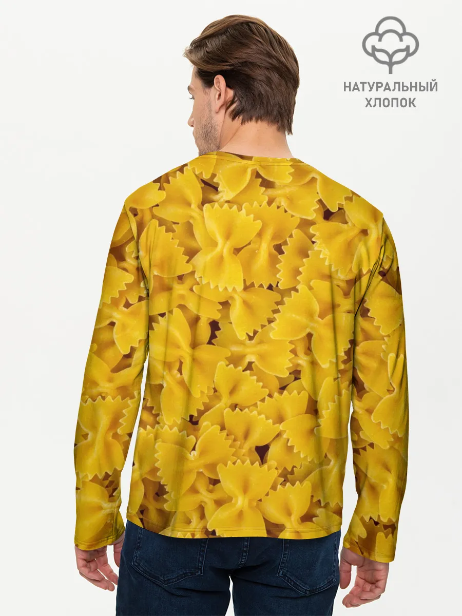 Мужской лонгслив базовый / Макароны бабочки