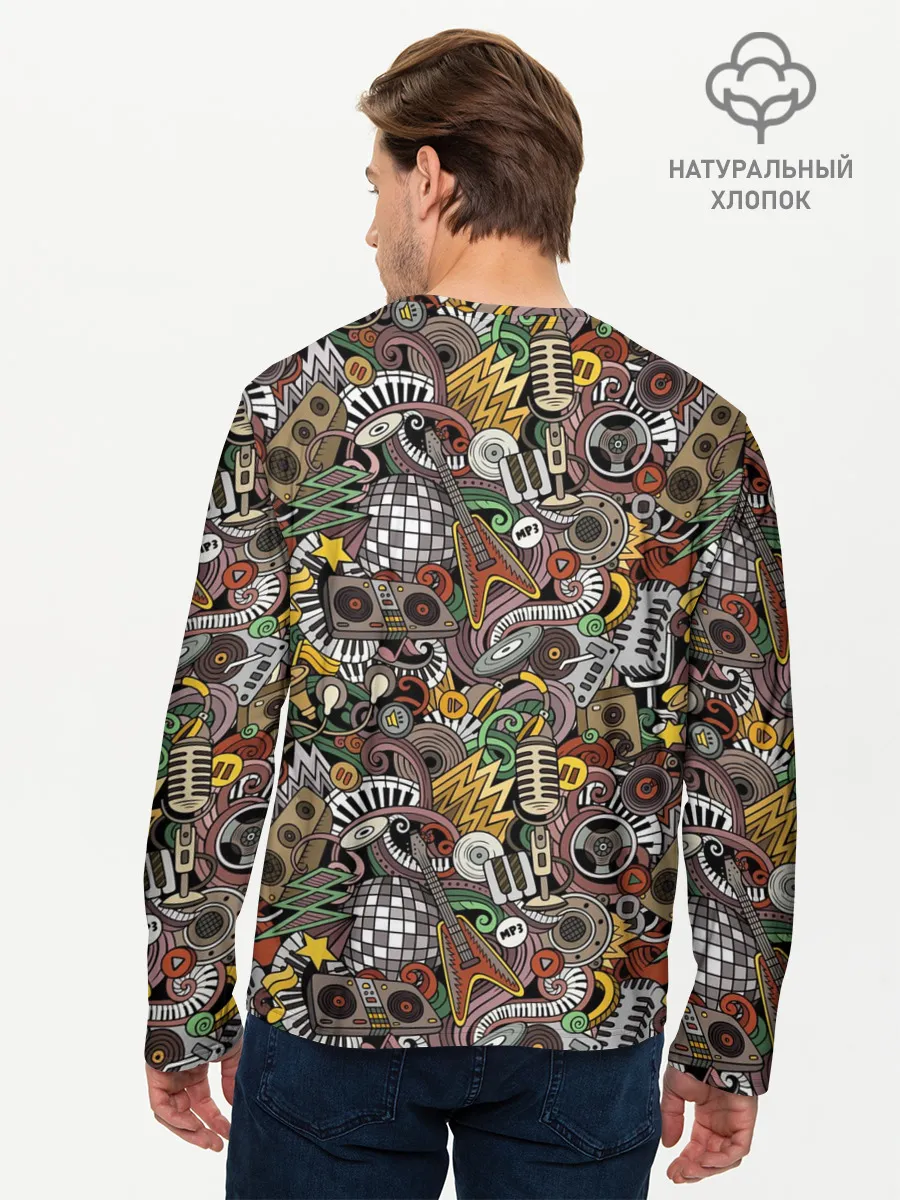 Мужской лонгслив базовый / Музыка