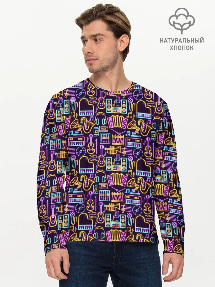 Мужской лонгслив базовый / Музыка