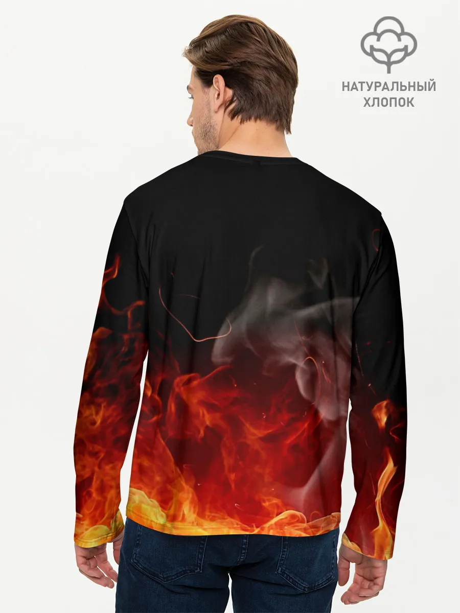 Мужской лонгслив базовый / Огненый Канеки Кен
