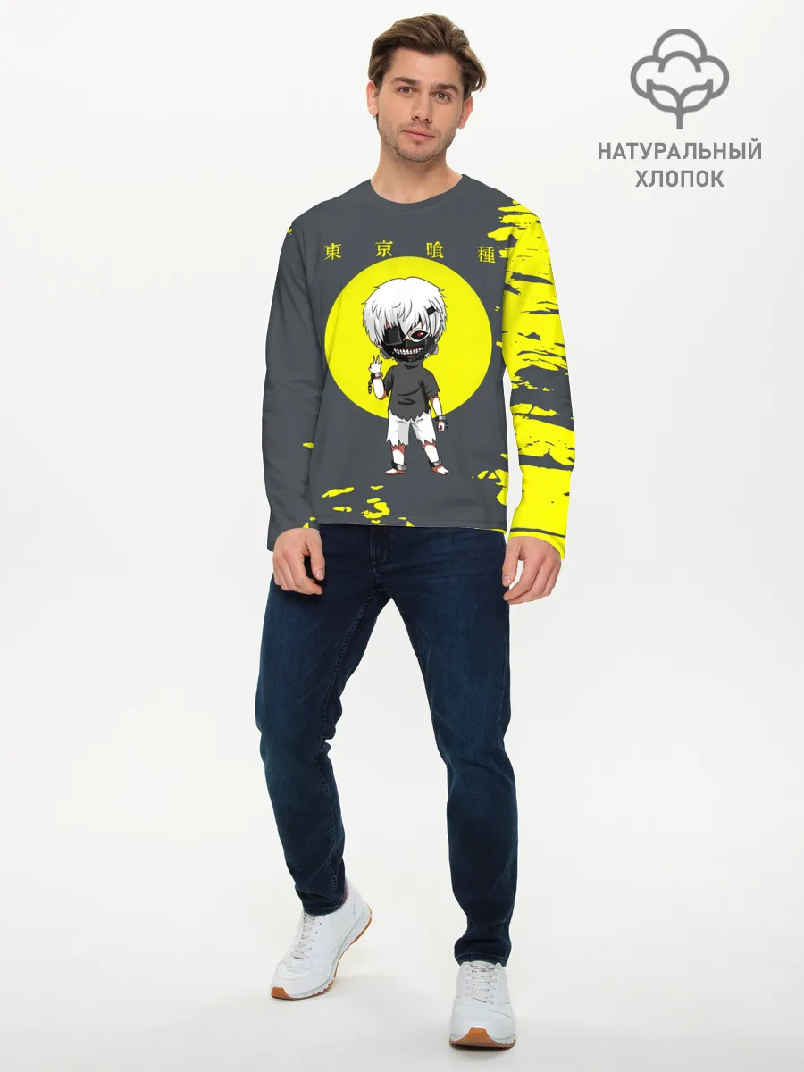 Мужской лонгслив базовый / Cute Kaneki Ken