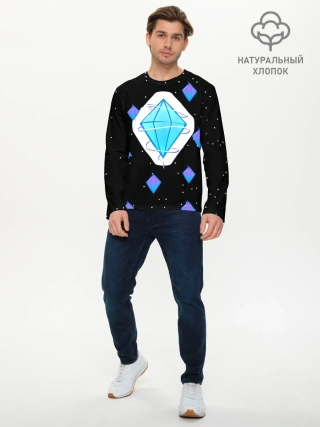 Мужской лонгслив базовый / Алмаз